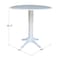 International Concepts Round 42, Round dual drop Leaf Pedestal Table, 42.3  inH, White, 42 W, 42 L, 42.3 in H, Wood, White K08-42DPT-27B-6B-2 - alternate 4